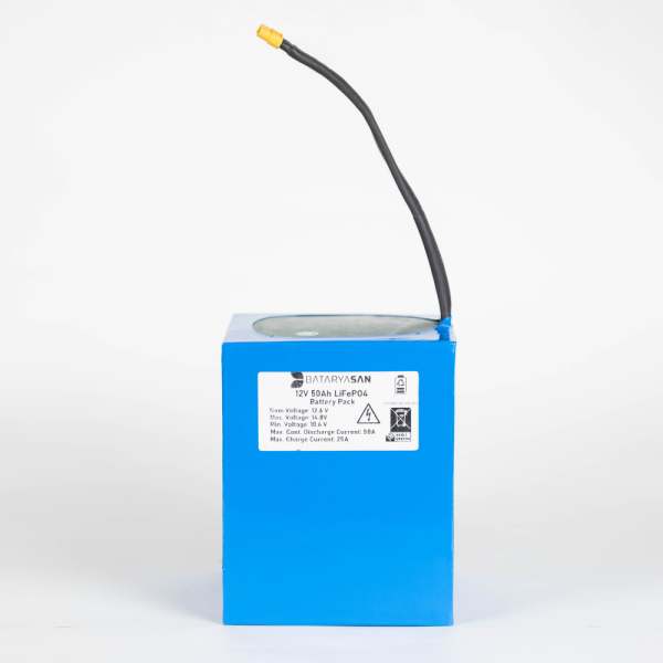 12 V 50Ah Bataryasan LiFePO4 batarya paketi (50A BMS)