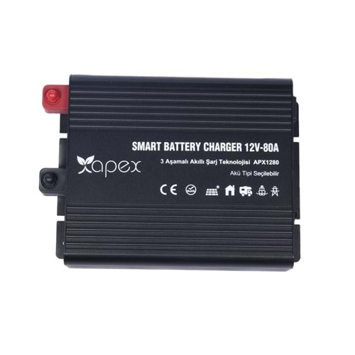 APX1280 Apex 12V 80A Smart Akü Şarj Cihazı
